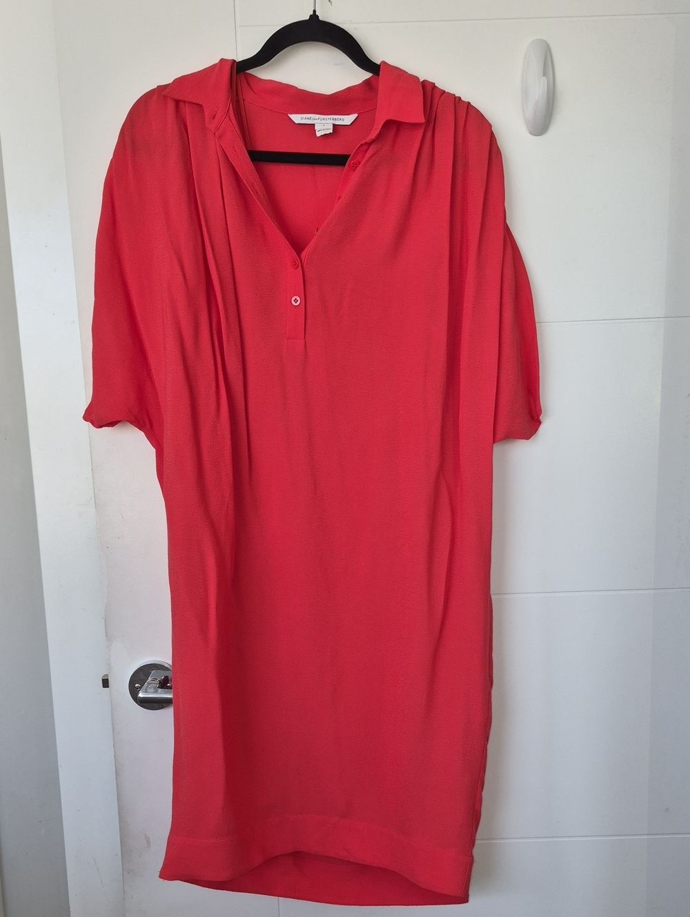 Diane Von Furstenberg Bright Coral Red Blouse